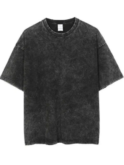 2026 Washed Vintage T-Shirts Street Hip Hop Retro Punk T Shirt Women Harajuku Casual Cotton Short Sleeve Acid Wash Tshirts Top
