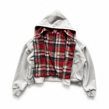 Reversible Plaid Hoodie