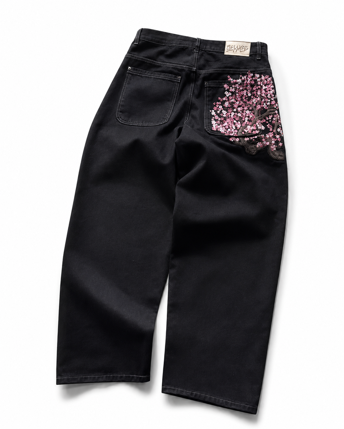 Sakura Embroidered Jeans