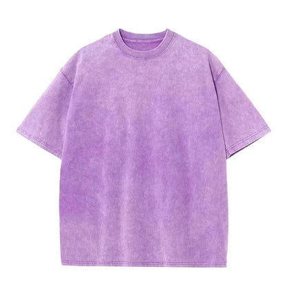 2026 Washed Vintage T-Shirts Street Hip Hop Retro Punk T Shirt Women Harajuku Casual Cotton Short Sleeve Acid Wash Tshirts Top